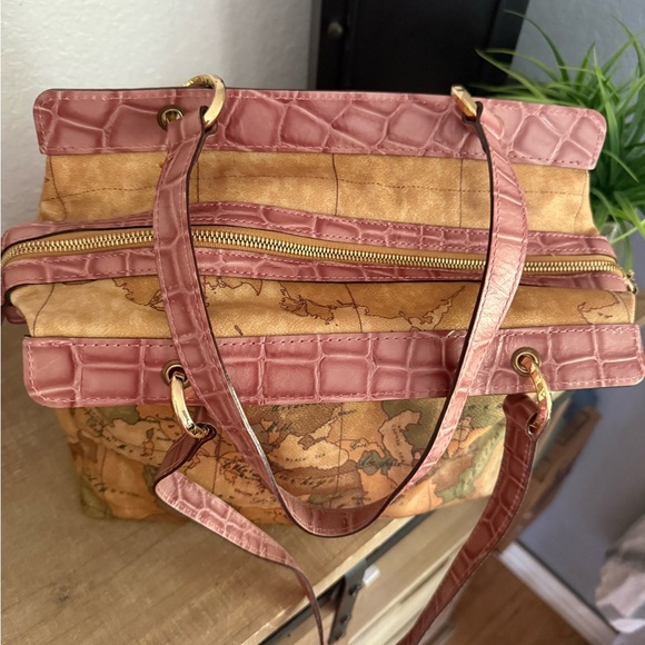 Alviero Martini 1ª Classe Geo Map Tote – Italian Designer, Rare Print - Picture 6 of 11